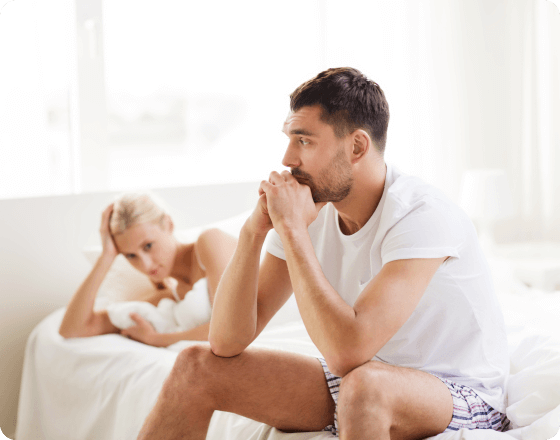 Ilustração de ereção sem firmeza